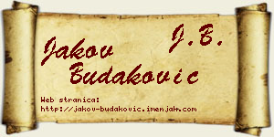 Jakov Budaković vizit kartica
